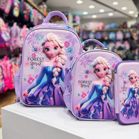 Sac à dos à roulettes violet pour enfants