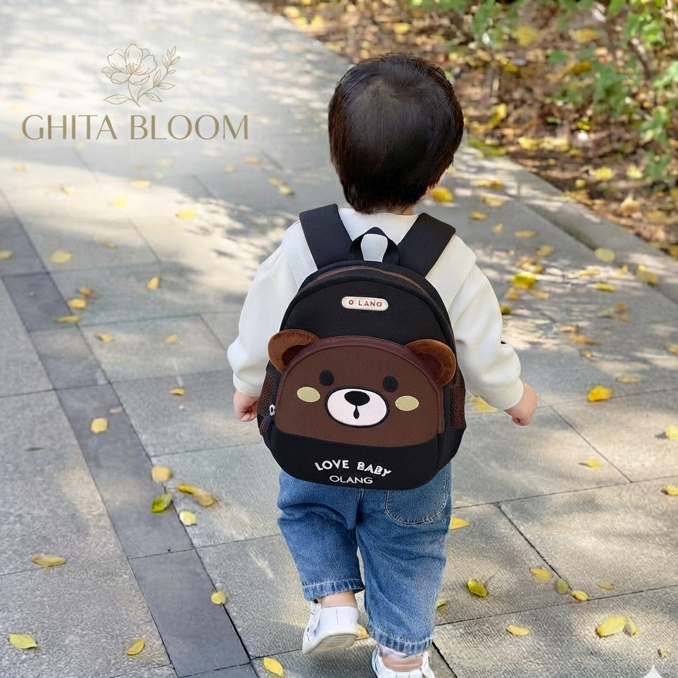 Cartables « Ours brun » Pour Garçons Marque OLANG (3ans & 5ans)