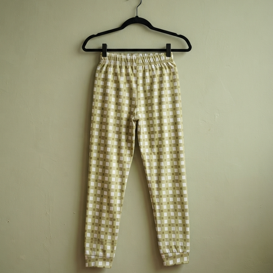 Ensemble de pyjama douillet à carreaux (vert menthe) 6ANS A 12ANS
