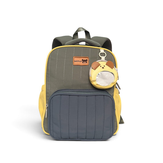 Sac à Dos Enfant Beimux - Vert Sauge & Bleu avec Porte-Monnaie